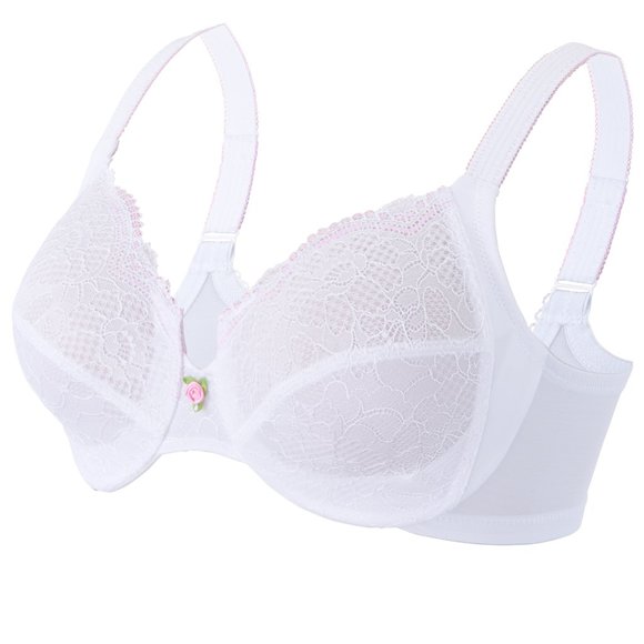Set of 3! 46C Wonderwire Lace Bra (Side-Smoothing) MAX-COMFORT White NEW - Picture 1 of 10